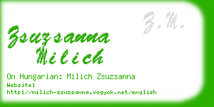 zsuzsanna milich business card